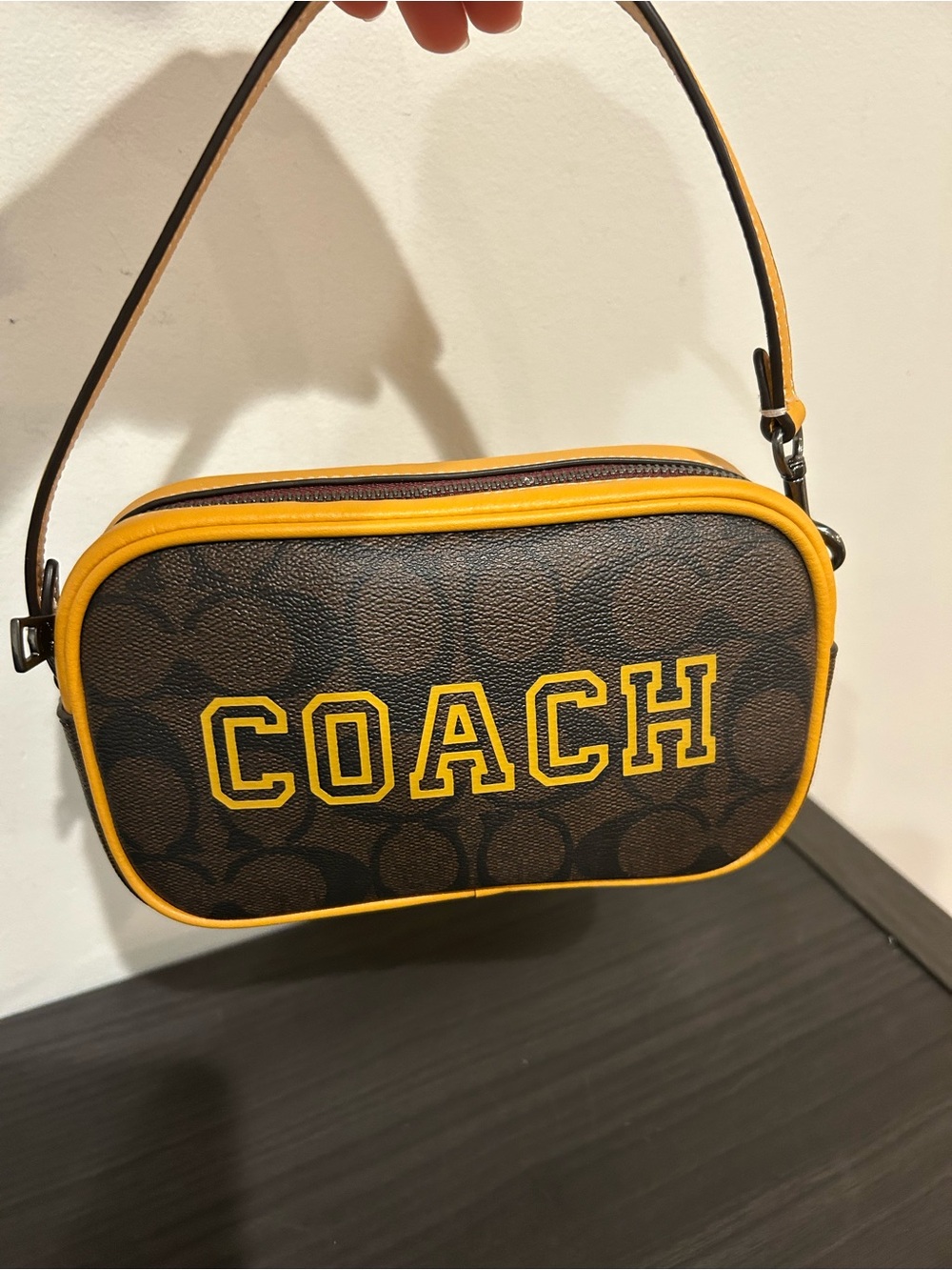 Coach Jamie Mini bag In Signature Canvas With Varsity Motif (Style No. CB851) - Picture 6 of 11